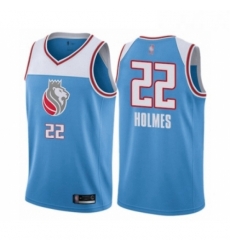 Womens Sacramento Kings 22 Richaun Holmes Swingman Blue Basketball Jersey City Edition 