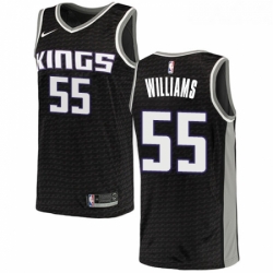 Youth Nike Sacramento Kings 55 Jason Williams Swingman Black NBA Jersey Statement Edition 