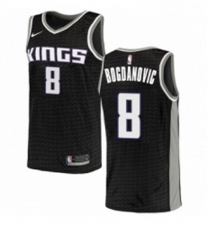 Youth Nike Sacramento Kings 8 Bogdan Bogdanovic Swingman Black NBA Jersey Statement Edition 