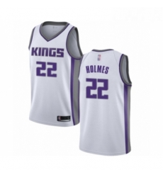 Youth Sacramento Kings 22 Richaun Holmes Swingman White Basketball Jersey Association Edition 