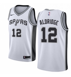 Womens Nike San Antonio Spurs 12 LaMarcus Aldridge Authentic White Home NBA Jersey Association Edition