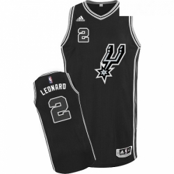 Youth Adidas San Antonio Spurs 2 Kawhi Leonard Authentic Black New Road NBA Jersey