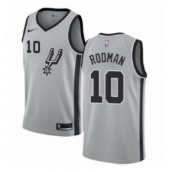 Youth Nike San Antonio Spurs 10 Dennis Rodman Swingman Silver Alternate NBA Jersey Statement Edition