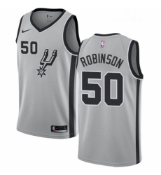 Youth Nike San Antonio Spurs 50 David Robinson Authentic Silver Alternate NBA Jersey Statement Edition