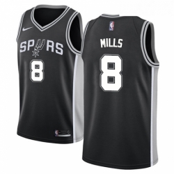 Youth Nike San Antonio Spurs 8 Patty Mills Swingman Black Road NBA Jersey Icon Edition