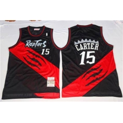 Men Toronto Raptors Vince Carter Black Red NBA Jersey