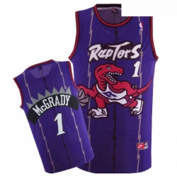 Mens Nike Toronto Raptors 1 Tracy Mcgrady Swingman Blue Throwback NBA Jersey