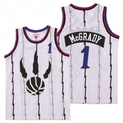 Raptors 1 Tracy McGrady White Throwback Jersey