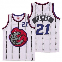 Raptors 21 Marcus Camby White Retro Jersey 2