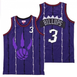 Raptors 3 Chauncey Billups Purple Logo Retro Jersey 5