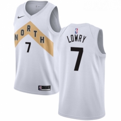 Youth Nike Toronto Raptors 7 Kyle Lowry Swingman White NBA Jersey City Edition