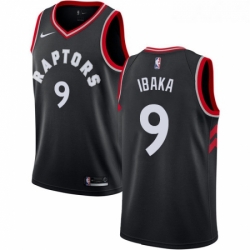 Youth Nike Toronto Raptors 9 Serge Ibaka Authentic Black Alternate NBA Jersey Statement Edition