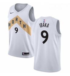 Youth Nike Toronto Raptors 9 Serge Ibaka Swingman White NBA Jersey City Edition