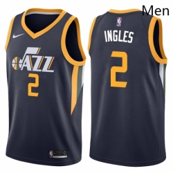 Mens 2017 18 Season Joe Ingles Utah Jazz 2 Icon Navy Swingman Jersey 