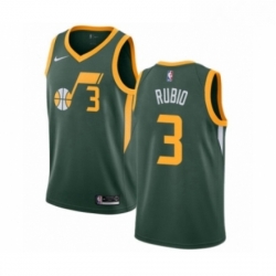 Mens Nike Utah Jazz 3 Ricky Rubio Green Swingman Jersey Earned Edition 