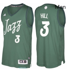 Mens Utah Jazz 3 George Hill Green 2016 2017 Christmas Day NBA Swingman Jersey 