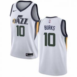 Womens Nike Utah Jazz 10 Alec Burks Authentic NBA Jersey Association Edition