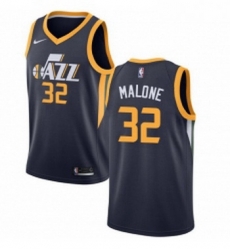 Womens Nike Utah Jazz 32 Karl Malone Swingman Navy Blue Road NBA Jersey Icon Edition