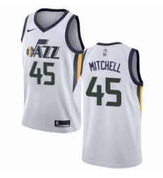 Womens Nike Utah Jazz 45 Donovan Mitchell Swingman NBA Jersey Association Edition 