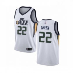 Womens Utah Jazz 22 Jeff Green Swingman White Basketball Jersey Association Edition 