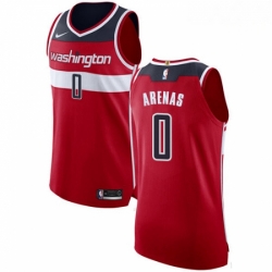 Mens Nike Washington Wizards 0 Gilbert Arenas Authentic Red Road NBA Jersey Icon Edition