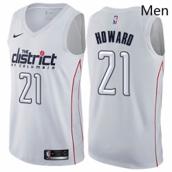 Mens Nike Washington Wizards 21 Dwight Howard Swingman White NBA Jersey City Edition 