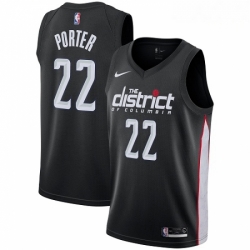 Mens Nike Washington Wizards 22 Otto Porter Swingman Black NBA Jersey City Edition 