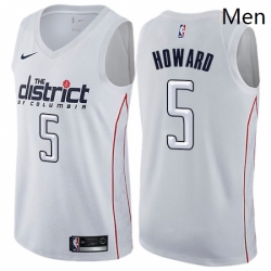 Mens Nike Washington Wizards 5 Juwan Howard Swingman White NBA Jersey City Edition