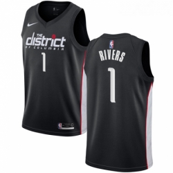 Womens Nike Washington Wizards 1 Austin Rivers Swingman Black NBA Jersey City Edition 