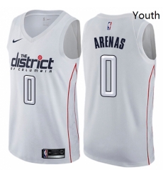 Youth Nike Washington Wizards 0 Gilbert Arenas Swingman White NBA Jersey City Edition