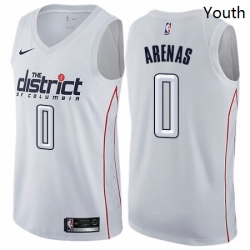 Youth Nike Washington Wizards 0 Gilbert Arenas Swingman White NBA Jersey City Edition