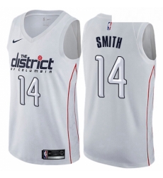 Youth Nike Washington Wizards 14 Jason Smith Swingman White NBA Jersey City Edition