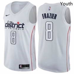 Youth Nike Washington Wizards 8 Tim Frazier Swingman White NBA Jersey City Edition 