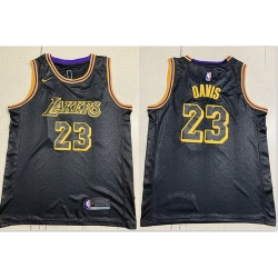 Lakers 23 Anthony Davis Black City Edition Nike Swingman Jersey