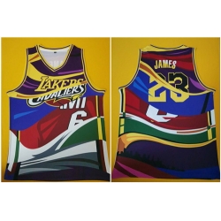 Lakers 23 Lebron James Multi Color Swingman Jersey