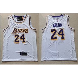 Lakers 24 Kobe Bryant White Nike Swingman Jersey