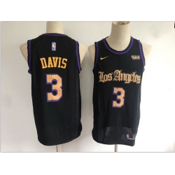 Lakers 3 Anthony Davis Black Nike Swingman Jersey