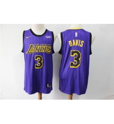 Lakers 3 Anthony Davis Purple City Edition Nike Swingman Jersey