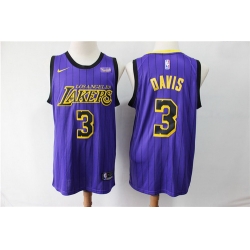 Lakers 3 Anthony Davis Purple City Edition Nike Swingman Jersey