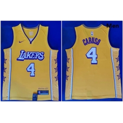 Lakers 4 Alex Caruso Yellow 2019 2020 Nike City Edition Swingman Jersey