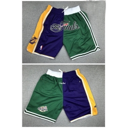 Lakers And Celtics Team 2008 NBA Finals Logo Shorts