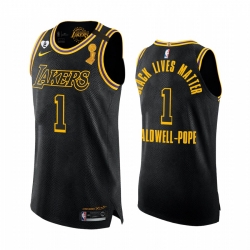 Los Angeles Lakers 2020 NBA Finals Champions Kentavious Caldwell-Pope Black Mamba Authentic Jersey BLM