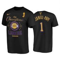 Los Angeles Lakers Kentavious Caldwell-Pope 2020 NBA Finals Champions T-Shirt Black Locker Room