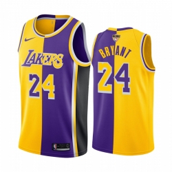 Los Angeles Lakers Kobe Bryant 2020 NBA Finals Bound Gold Purple Jersey Split Special Edition