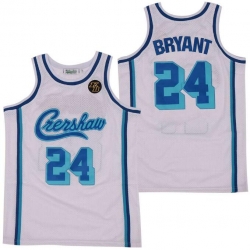 Men Lakers 24 Kobe Bryant White Crenshaw Editon Jersey