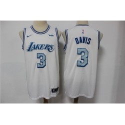 Men Los Angeles Lakers 3 Anthony Davis White 2020 21 City Edition Nike Swingman Jersey