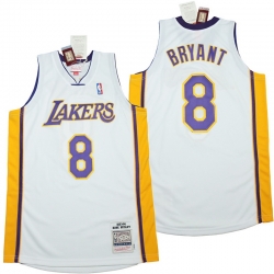 Men Los Angeles Lakers 8 Kobe Bryant white 2003 04 Throwback Jerseys