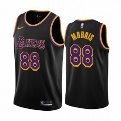 Men Los Angeles Lakers 88 Markieff Morris Black NBA Swingman 2020 21 Earned Edition Jersey