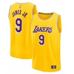 Men Los Angeles Lakers Bronny James Gold 2024 NBA Draft Fast Break Player Jersey