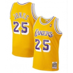 Men Los Angeles Lakers Eddie Jones #25 Mitchell & Ness 1994-95 Classics Stitched Jersey